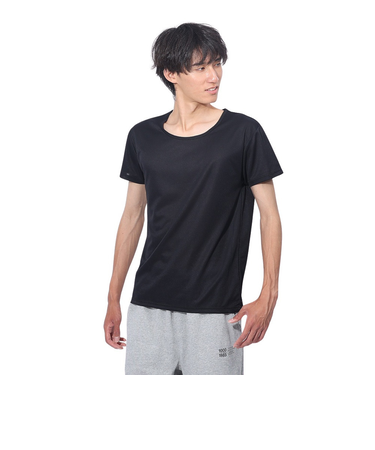 クー（Coo.）ドライプラス 丸首 半袖アンダーシャツ 891CO4GC0001 BLK 吸汗 速乾