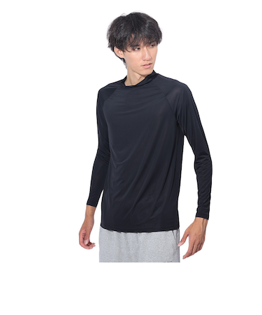 クー（Coo.）ドライプラスクール ハイネック 長袖アンダーシャツ 891CO4GC0012 BLK 冷感 黒