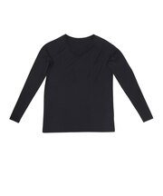 クー（Coo.）ドライプラスクール Vネック 長袖アンダーシャツ 891CO4GC0013 BLK 黒