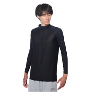 クー（Coo.）ドライプラス メッシュ ハイネック 長袖アンダーシャツ 891CO4GC0014 BLK 吸汗 速乾