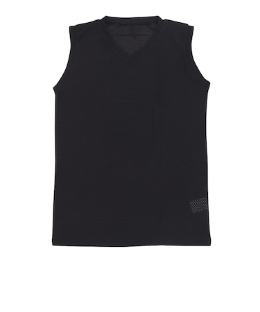 クー（Coo.）ドライプラス メッシュ Vネック ノースリーブアンダーシャツ 891CO4GC0016 BLK 吸汗 速乾