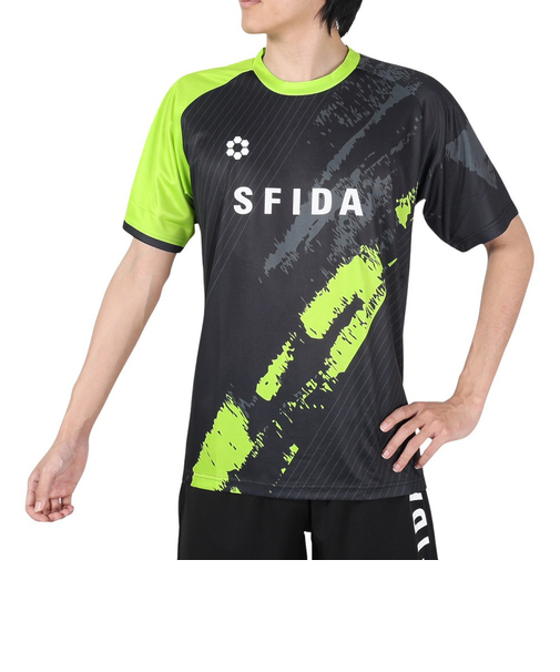 スフィーダ(SFIDA)サッカー フットサルウェア プラクティスシャツ アシンメトリーグラフィック SA-24X31 BLK