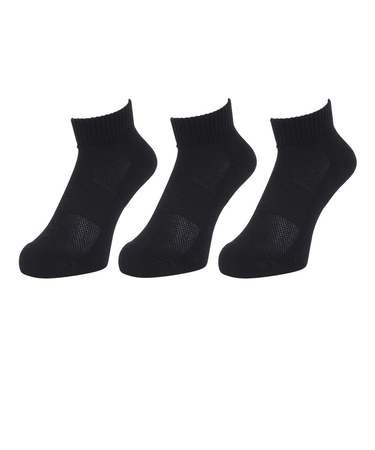 クー（Coo.）アンクルソックス 3足組 24S894Q3OK0009BLK
