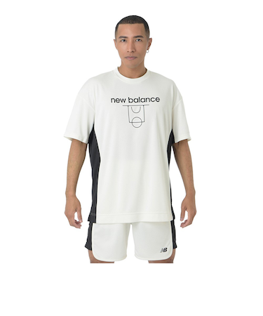 ニューバランス（new balance）バスケットボールウェア コートグラフィック ディンプルメッシュ 半袖Tシャツ AMT45070SST 速乾