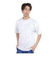 ドライプラスクール SHINE BLOCK メッシュ半袖Tシャツ CT4S0017-TR863-GRSD WHT