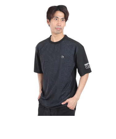 絶耐撥水 UV WOVEN プリント半袖Tシャツ CT4S0079-TR863-GRSD BKXGY
