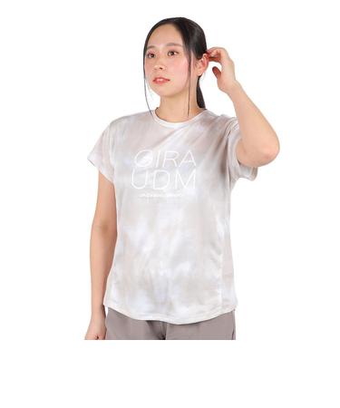 ドライプラスクール SHINE BLOCK メッシュ半袖Tシャツ CT4S0050-TR864-GRSD BEG