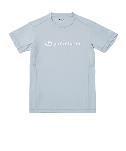 ファイテン(PHITEN)バレーボールウェア 半袖 RUKUシャツ グレー 白文字 3124JG57700