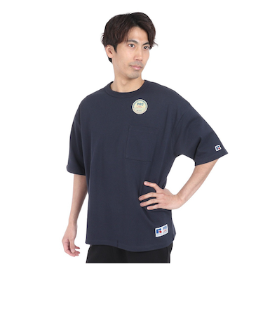 ラッセル（RUSSELL）PRO Cotton 半袖ポケット付Tシャツ RBM24S0004 NVY
