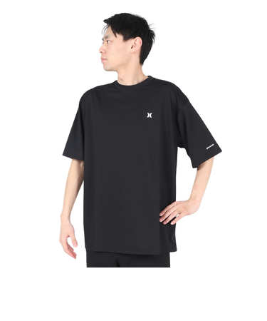 ハーレー（HURLEY）ラッシュガード ファントム オーバーサイズド クルーネック半袖Tシャツ MUT2411003-BLK