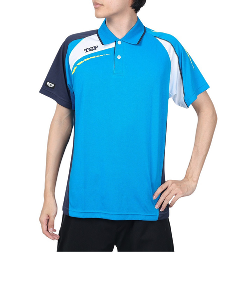 ティーエスピー(TSP)卓球ウエア シャツ アルテシャツ ブルー×ネイビー 031405-0123