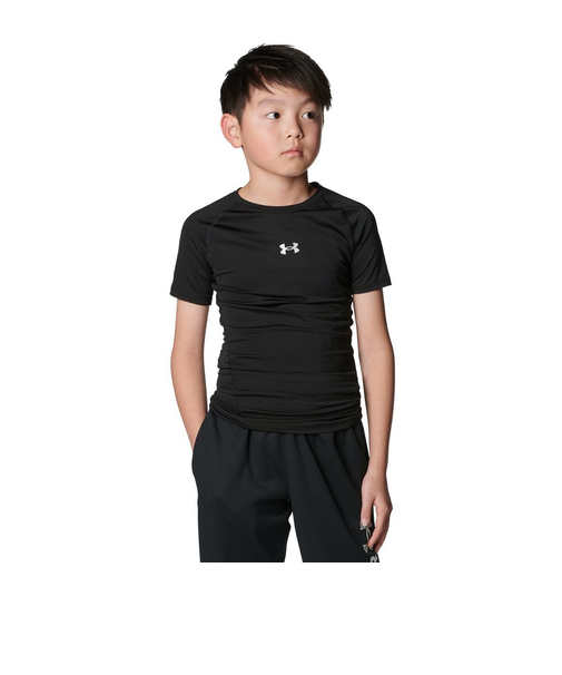 アンダーアーマー(UNDER ARMOUR)野球 ジュニア ヒートギアアーマー コンプレッション 半袖クルーネック アンダーシャツ 1384751 001 速…