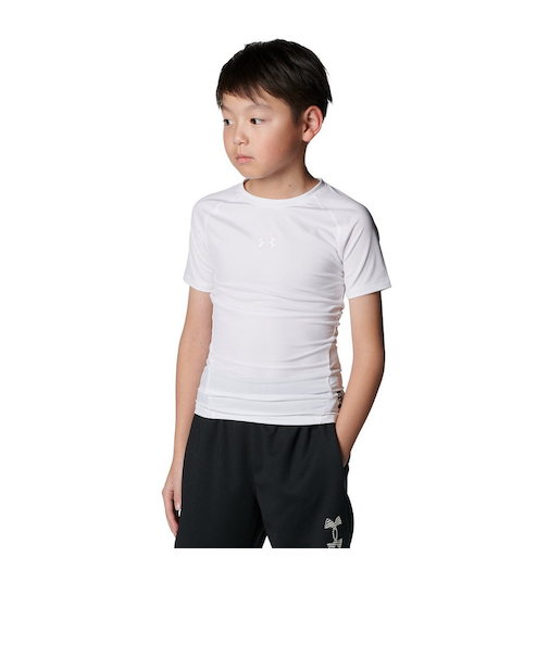 アンダーアーマー(UNDER ARMOUR)野球 ジュニア ヒートギアアーマー コンプレッション 半袖クルーネック アンダーシャツ 1384751 100 速…