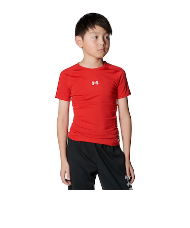 アンダーアーマー（UNDER ARMOUR）野球 ジュニア ヒートギアアーマー コンプレッション 半袖クルーネック アンダーシャツ 1384751 600 速…