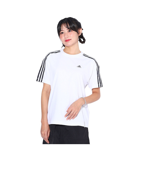アディダス（adidas）エッセンシャルズ プラス スリーストライプス 半袖Tシャツ KVF79-JF1396