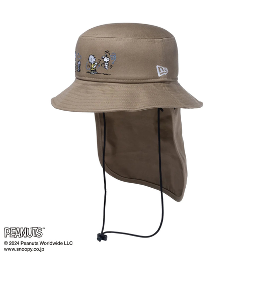 ニューエラ（NEW ERA）帽子 キッズ アドベンチャーライト サンシェード ピーナッツ スヌーピー チャーリー・ブラウン ハット 14124521 熱中症対策