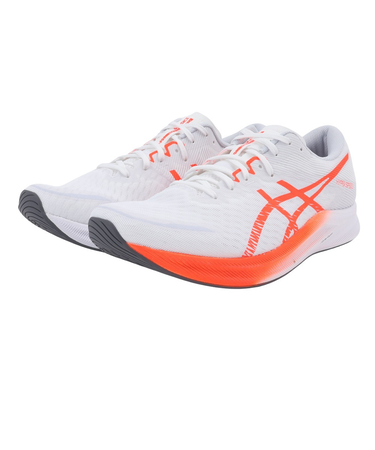 アシックス（ASICS）ランニングシューズ ハイパースピード3 ホワイト レッド 1011B701.101 スニーカー トレーニング 部活 軽量