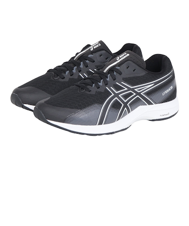 アシックス（ASICS）ランニングシューズ ライトレーサー5ワイド ブラック ホワイト 1011B902.001 スニーカー トレーニング 部活