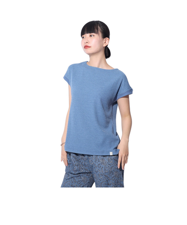エルケクス（ELKEX）F/S WAFFLE BOAT NECK 半袖Tシャツ EKL4S10017 BLU