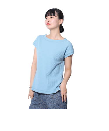 エルケクス（ELKEX）F/S WAFFLE BOAT NECK 半袖Tシャツ EKL4S10017 SAX