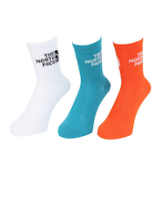 ザ・ノース・フェイス（THE NORTH FACE）TNF ジャカード ロゴ 3足組ソックス クルー NN82411 MW