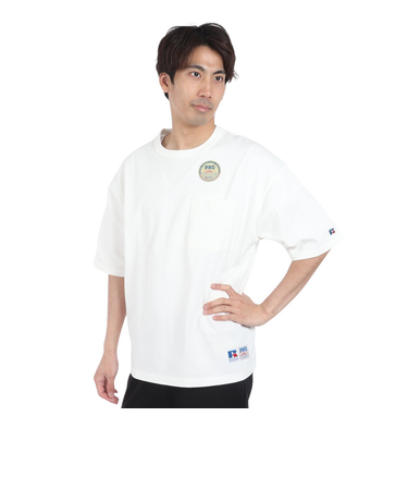 ラッセル（RUSSELL）PRO Cotton 半袖ポケット付Tシャツ RBM24S0004 WHT