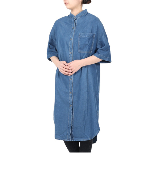 WHEART（WHEART）デニムシャツワンピース W-6034 IBLU