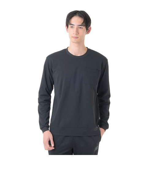 ニューバランス（new balance）サッカーウェア プレミアエディション コットンライクトラベル長袖Tシャツ AMT45200BK 速乾