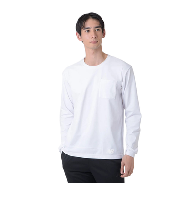 ニューバランス（new balance）サッカーウェア プレミアエディション コットンライクトラベル長袖Tシャツ AMT45200WT 速乾