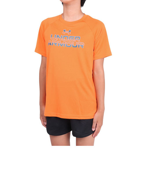 アンダーアーマー（UNDER ARMOUR）ジュニア テック スプリット ワードマーク ショートスリーブTシャツ 1383010 810