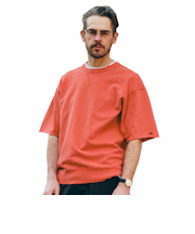 エスエーエス（SAS）ピグメントミニ裏毛半袖クルーTシャツ SAS2345802-35 RED