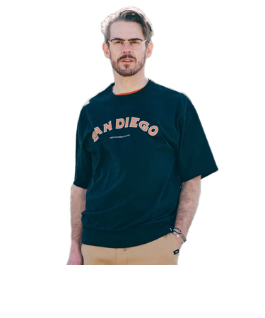 エスエーエス（SAS）裾リブプリント半袖Tシャツ SANDI SAS2345804-17 CHARCOAL