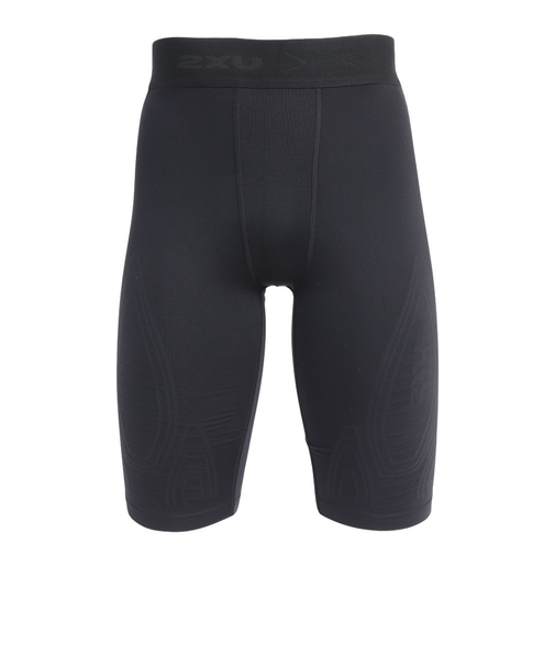 ツー・タイムズ・ユー（2XU）MCS クロストレ コンプレッション ショーツ ロゴベルト MA5366B-BLK/NRO