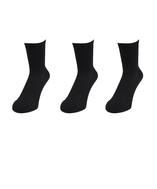 クー（Coo.）マルチSPクルー ソックス 3足組 24S894Q3OK0010BLK