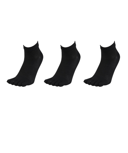 クー（Coo.）マルチNP 5本指ソックス 3足組 24S894Q3OK0014BLK