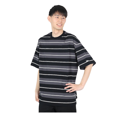 ニューエラ（NEW ERA）半袖 オーバーサイズド コットンTシャツ Multi Border 14121839
