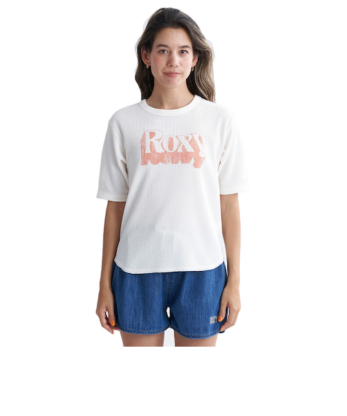 ロキシー（ROXY）HUGGABLE ワッフル素材 半袖Tシャツ 24SPRST241076OWT