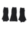 クー（Coo.）マルチノンパイル 5本指ソックス 3足組 23 24S895Q3OK0015BLK