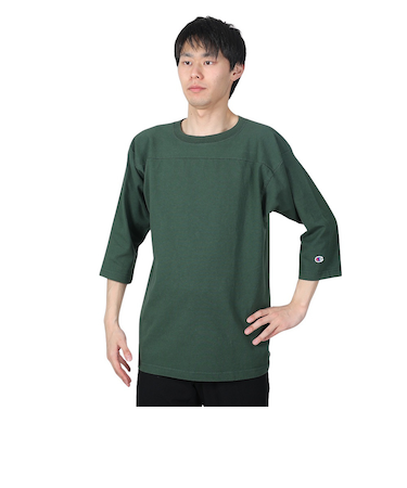 チャンピオン-ヘリテイジ（CHAMPION-HERITAGE）Tシャツ 七分袖 T1011 ティーテンイレブン 3/4スリーブ フットボールTシャツ C5-P…