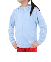 ジュニア UV メッシュ フルジップフーディー SW4S0082-TR862-GRES LBLU