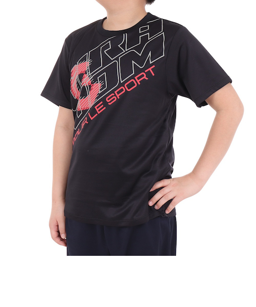 ジュニア ドライプラス プリントメッシュTシャツ CT4S0065-TR865-GRES BLK