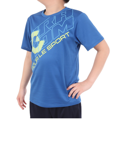 ジュニア ドライプラス プリントメッシュTシャツ CT4S0065-TR865-GRES BLU