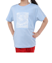ジュニア ドライプラス プリントメッシュTシャツ CT4S0066-TR865-GRES LBLU