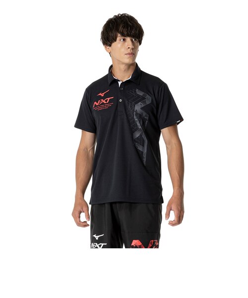sfc ブラック　ポロシャツ ミズノ（MIZUNO）N-XT 半袖ポロシャツ 32JAB27509｜スーパースポーツ