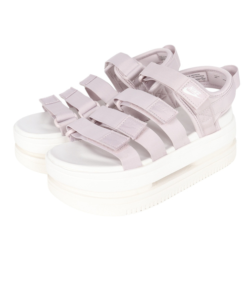 ナイキ（NIKE）スポーツサンダル ウィメンズ アイコンクラシックサンダル ライラック DH0223-005 厚底 面ファスナー レジャー 街履き ビーチ