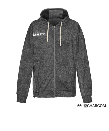 アスレタ（ATHLETA）サッカー フットサルウェア ジュニア ジャガードスウェット ジップパーカー 3381J CGRY 速乾