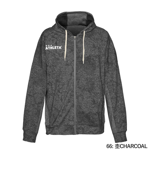 アスレタ（ATHLETA）サッカー フットサルウェア ジュニア ジャガードスウェット ジップパーカー 3381J CGRY 速乾