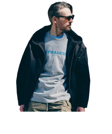 エスエーエス（SAS）プリント半袖Tシャツ SANFRAN SAS2345808-15 GRAY
