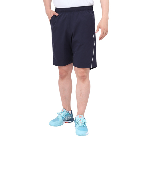ルコックスポルティフ（lecoqsportif）テニスウェア ハイゲージニットハーフパンツ QTMXJD90 NV