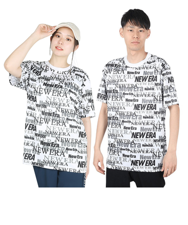 ニューエラ（NEW ERA）半袖 テックTシャツ Text All Over 14121962